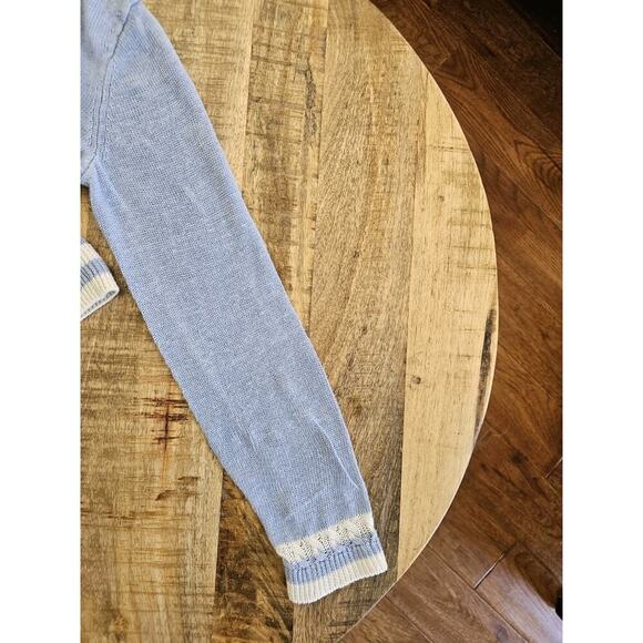 Talbots Linen Knit Sweater Women's Size PM Cricket Tennis Beach - Picture 4 of 11